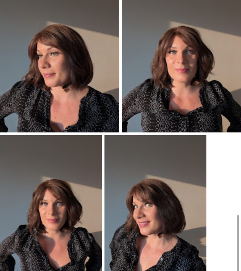 Encelia 8" French Bob 100% Hand-Tied Luxury Synthetic Full Lace Front wig - XXS - Image 9