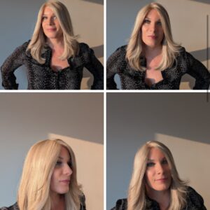 Encelia 12" Italian Bob 100% Hand-Tied Luxury Synthetic (European Human Hair Replica) Full Lace Front wig - Medium - Image 10