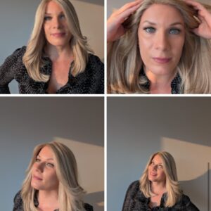 Encelia 12" Italian Bob 100% Hand-Tied Luxury Synthetic (European Human Hair Replica) Full Lace Front wig - Medium - Image 12