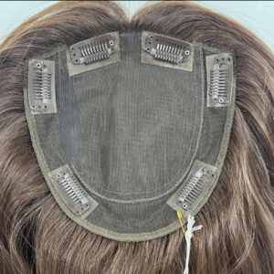 **Encelia 14" Topper Luxury Synthetic (European Human Hair Replica) 100% Hand-Tied.  2.5" x 5.75" Base - Image 2
