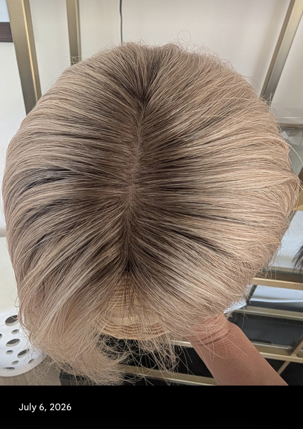Sparx 8" Hair Topper Remy Human Hair 100% Hand-Tied. 6" x 6.5" Base - Image 2